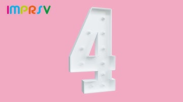 4FT Light Up Number 4 User Guide (Jersey Font)