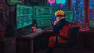 Naruto's Neon-Lit Hacker Room | Anime Lo-Fi Ambience for Study & Sleep screenshot 2