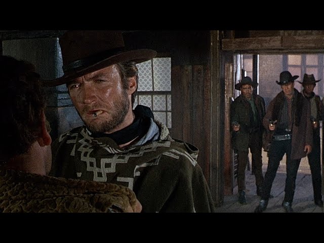 For a Few Dollars More - Clint Eastwood's Entrance (1965 HD) class=