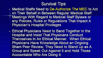 Recognizing the Tactics of Sham Peer Review - Part 3