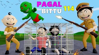 Pagal Bittu Sittu 114 | Police Wala Cartoon Part 2 | Bittu Sittu Toons | Cartoon Video