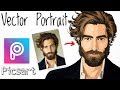 Picsart tutorial || Vector portrait || portrait image editing