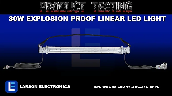 80W Explosion Proof Linear LED Light - 10800 lms - Daisy Chain - Adj Nylon Strap/Wire Guard