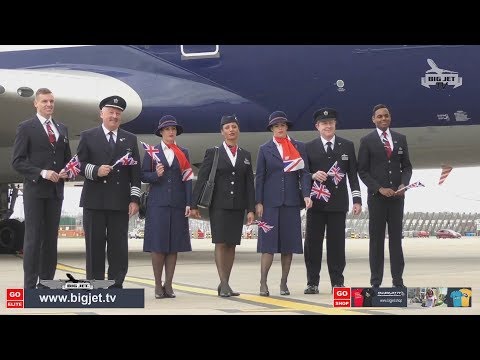 #BritishAirways 'Retro' liveried jumbo jet - #Negus arrival at London #Heathrow - LIVE! #BA100