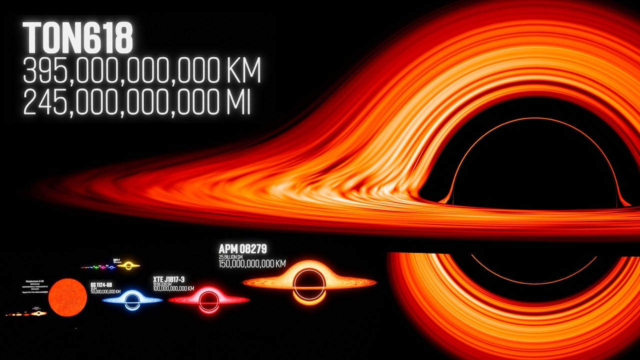 3D Black Hole real Size Comparison new 2025 | 3d Universe Size