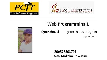 eShop Web Application Development 03 | 1st year | Semester 01 | Java Institute