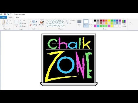 How To Draw A ChalkZone Logo Using MS Paint How To Draw On Your Computer 