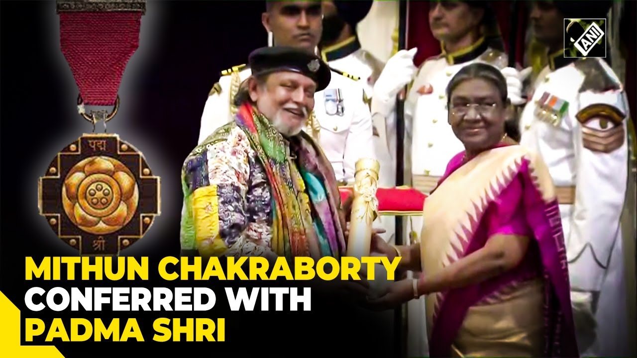 President Droupadi Murmu confers Mithun Chakraborty with Padma Shri