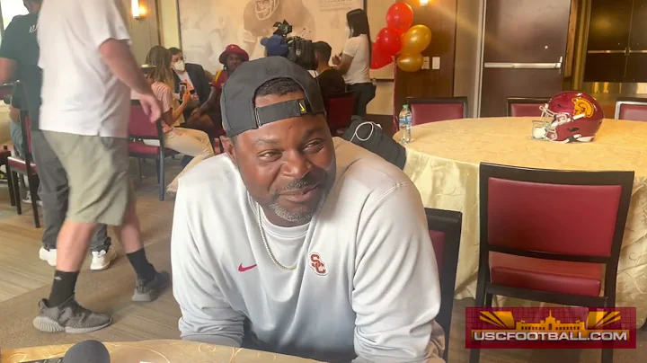Outside wide receivers coach Dennis Simmons at USC...