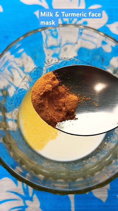 RAW MILK FACIAL |MILK & TURMERIC FACE MASH REMOVE PIMPLES & GLOWING SKIN #yt #skincare #milk #ance