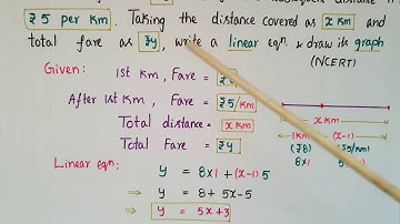 Q4-Ex 4. 3- Ncert-Taxi fare in a city is as follows problem -Linear equations in two variables