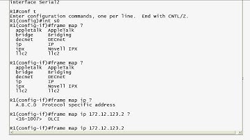 Frame Relay Maps:  3-Minute CCNA And CCNP Tutorial