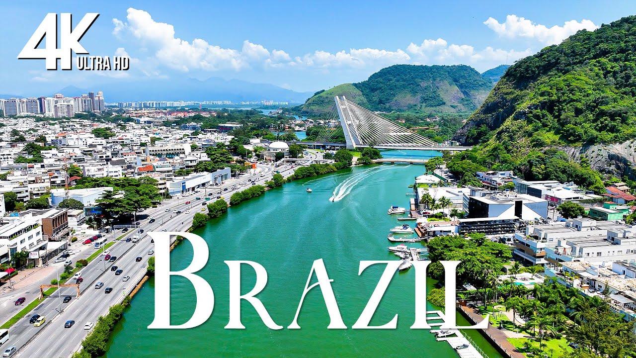 FLYING OVER BRAZIL (4K UHD) Amazing Beautiful Nature Scenery with ...