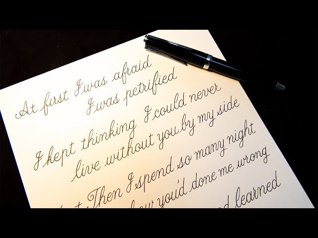 I Will Survive (Lyrics) Fountain pen writing