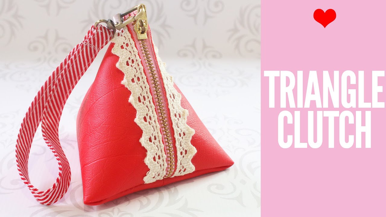 FREE Leather DIY Wallet Pattern - No Sew Triangular Coin Pouch