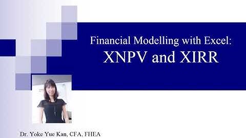 XNPV and XIRR