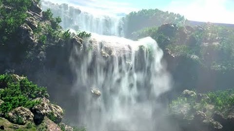 Waterfall Scene in Unity3d