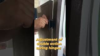 adjustment of double action spring hinges Net Worth