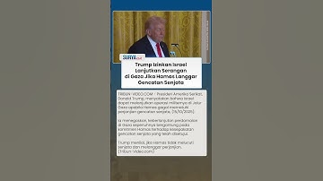 Trump Izinkan Israel Lanjutkan Serangan ke Gaza Lagi bila Hamas Langgar Perjanjian Gencatan Senjata