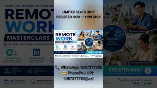 Remote Work Masterclass 2026 🌍💻 | How to Get International Remote Jobs from India 🚀