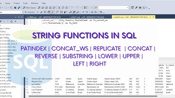 STRING Functions in SQL | PATINDEX | REVERSE | REPLICATE |SUBSTRING | SQL Functions