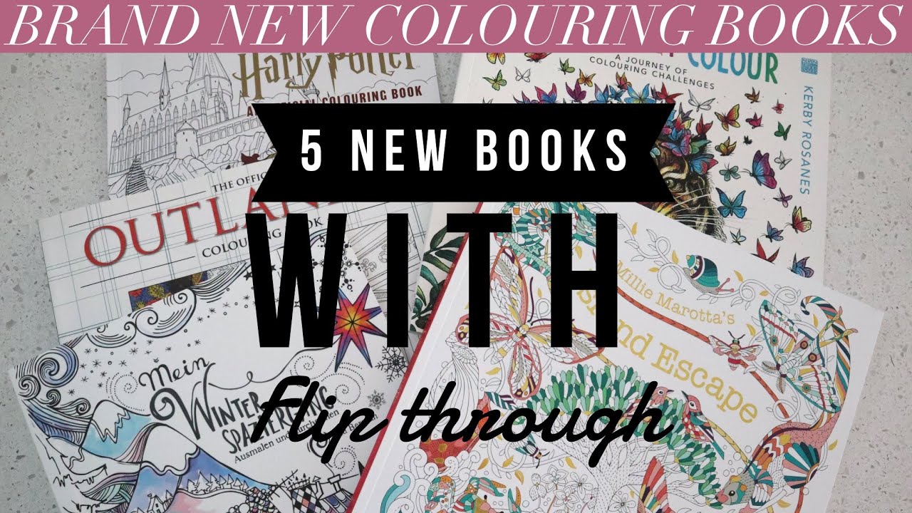 5 New Adult COLOURING BOOKS, haul and Flip through