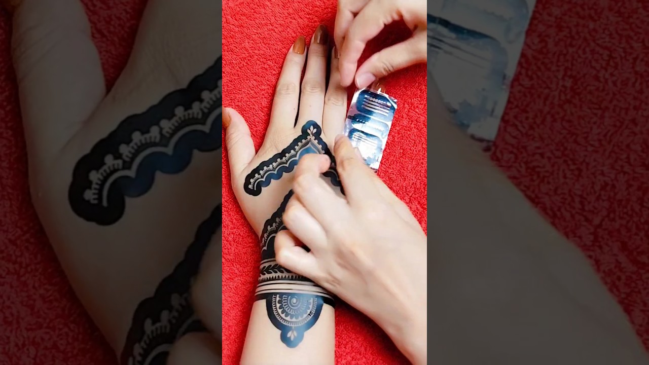beautiful sticker mehndi design #shorts