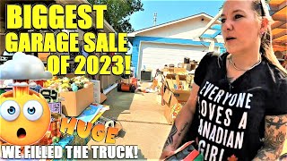 Ep526:  BIGGEST GARAGE SALE OF 2023   WE FILLED THE TRUCK!    BEST GARAGE SALE OF 2023