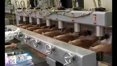 INDEXCNC 1325 wood cnc router with multi- heads and rotaries, multi heads cnc router