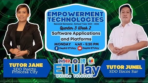 Software Applications and Platforms || Empowerment Technologies || Quarter 1/3 Week 2