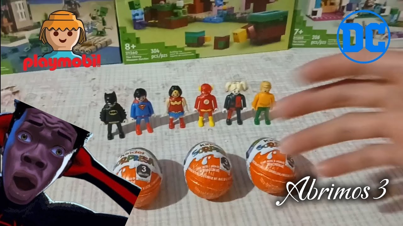 Abrimos Otros 3 Kinder Sorpresa De Playmobil Y DC. (Cristo Rubi) - YouTube