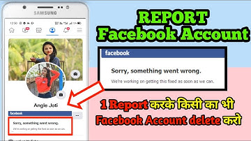 How to report on facebook  New trick 2022 | Delete someone facebook account by reporting