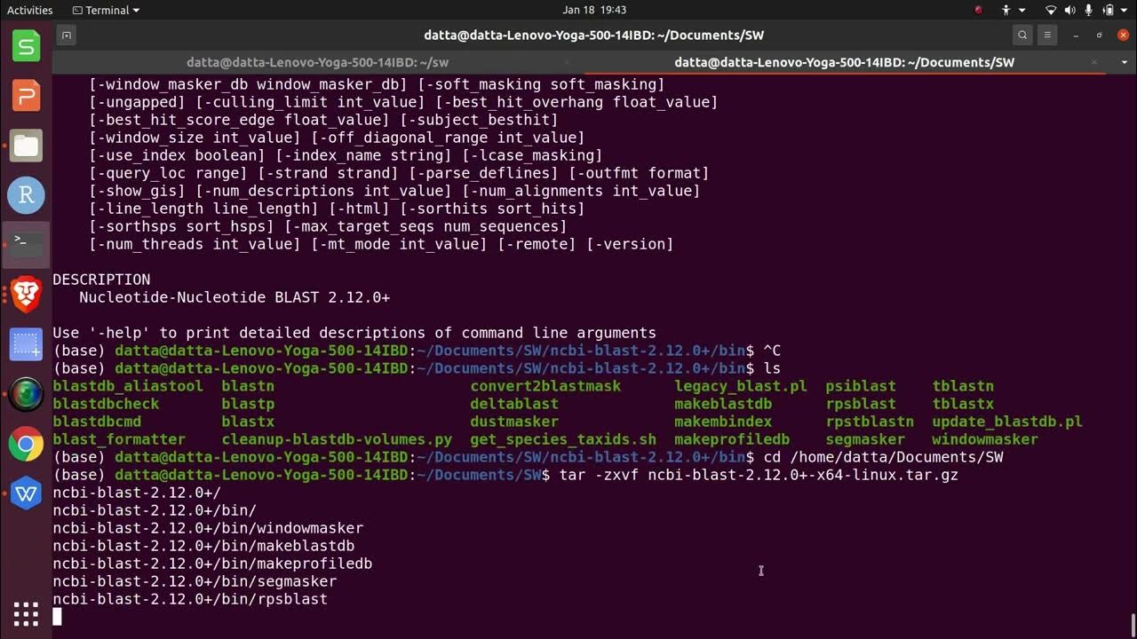 3 Unzip NCBI Blast tool YouTube