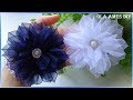 Цветы из органзы 1,5 см/ Канзаши/ Organza Ribbon Flower/ Kanzashi/ Flores de fitas Ola ameS DIY