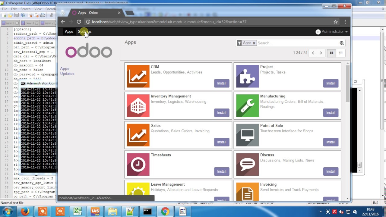 Install Odoo v10 on Windows 7 - Refined part #2 - YouTube