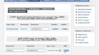 iSCSI Target with Openfiler and 2 way CHAP Authentication