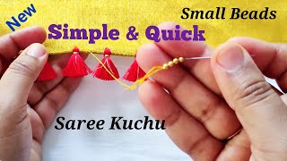 Simple & Quick Saree Kuchu using Only small beads / Design255 /ಸಿಂಪಲ್ ಕುಚ್ಚು /Saree Tassels