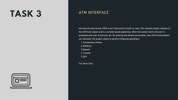 Oasis Infobyte JAVA Development Internship Task 3 | JAVA ATM Interface Task with Source Code