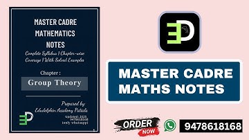 Master Cadre Maths Notes PDF | Group Theory Full Chapter Explained | Buy Now | Edudolphin