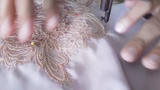 How to sew lace appliqué