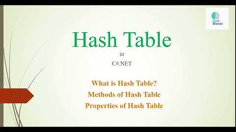 Hash Table with example in C#.NET | Collections | Non-Generic Collection | C#.NET Tutorials