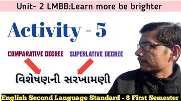 Std 8 English Sem 1 Unit 2 ‘LMBB’ Activity 5