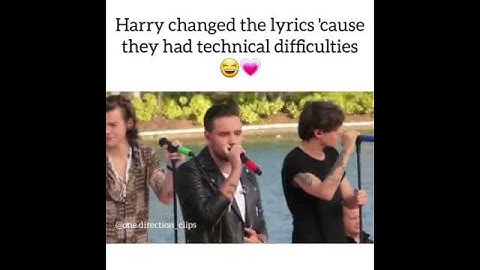 Thumbnail of Harry Changed the Lyrics 'cause they had Technical Difficulties during Live Concert || ONE DIRECTION