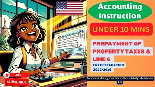 Prepayment of Property taxes & Line 6 Tax Preparation 2023-2024