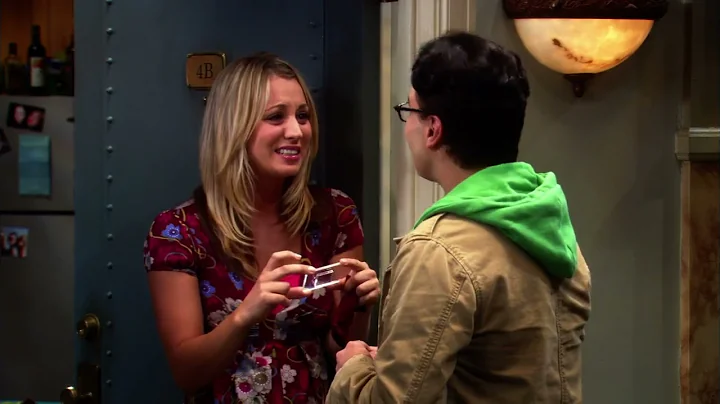 Leonard gifts a snowflake to Penny