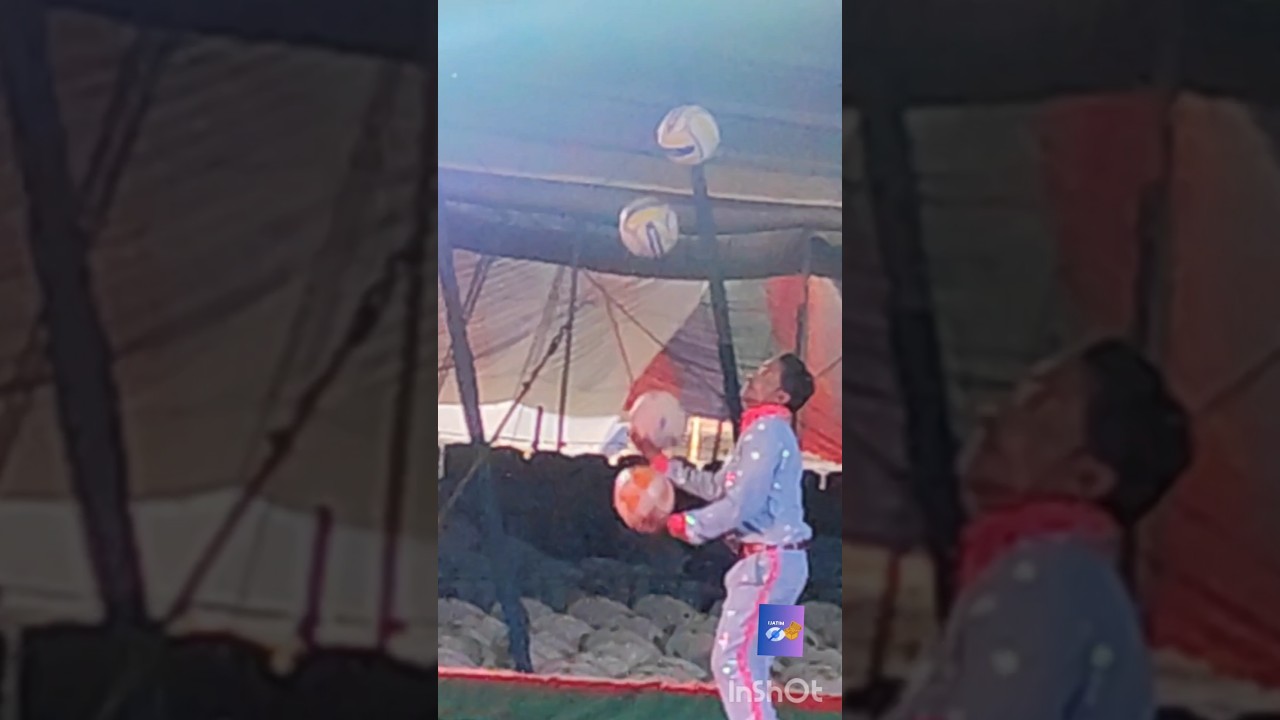 Beautiful Balls Juggling In Ajanta Circus Kolkata.কোলকাতার অজন্তা সার্কাসে বল জাগলিং