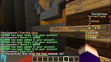 Minecraft: Simply Prison new mini game: MineSweeper