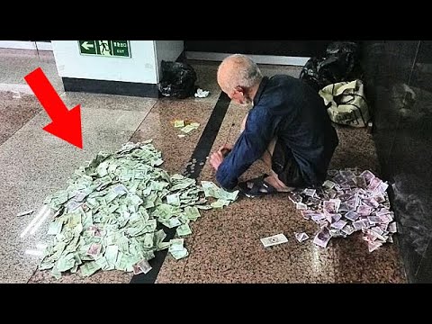 Вы даже не представляете сколько зарабатывает этот китайский попрошайка!