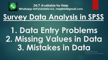 Solution to survey  Data Entry Problems in SPSS | How to deal the mistake and missing values in SPSS