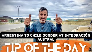 Argentina to Chile border station at Integración Austral on the way to Magellan strait